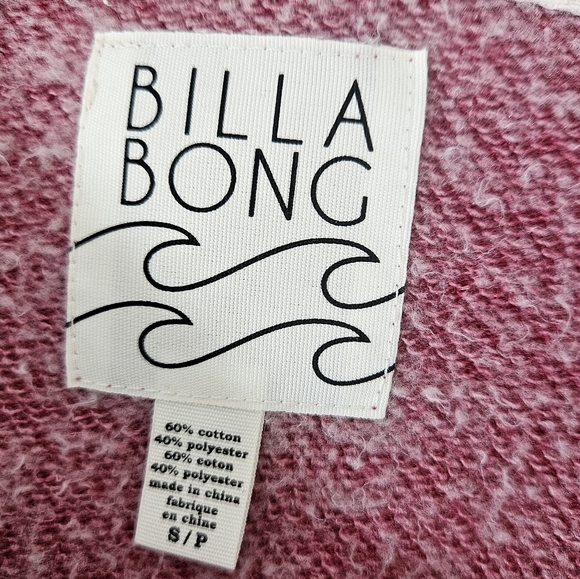 Billabong Crescent Moon Graphic Hoodie in Distressed Pink Size Small - Picture 10 of 12
